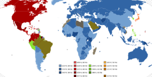 世界各國插座｜主要國家電壓/插座插頭種類一覽表