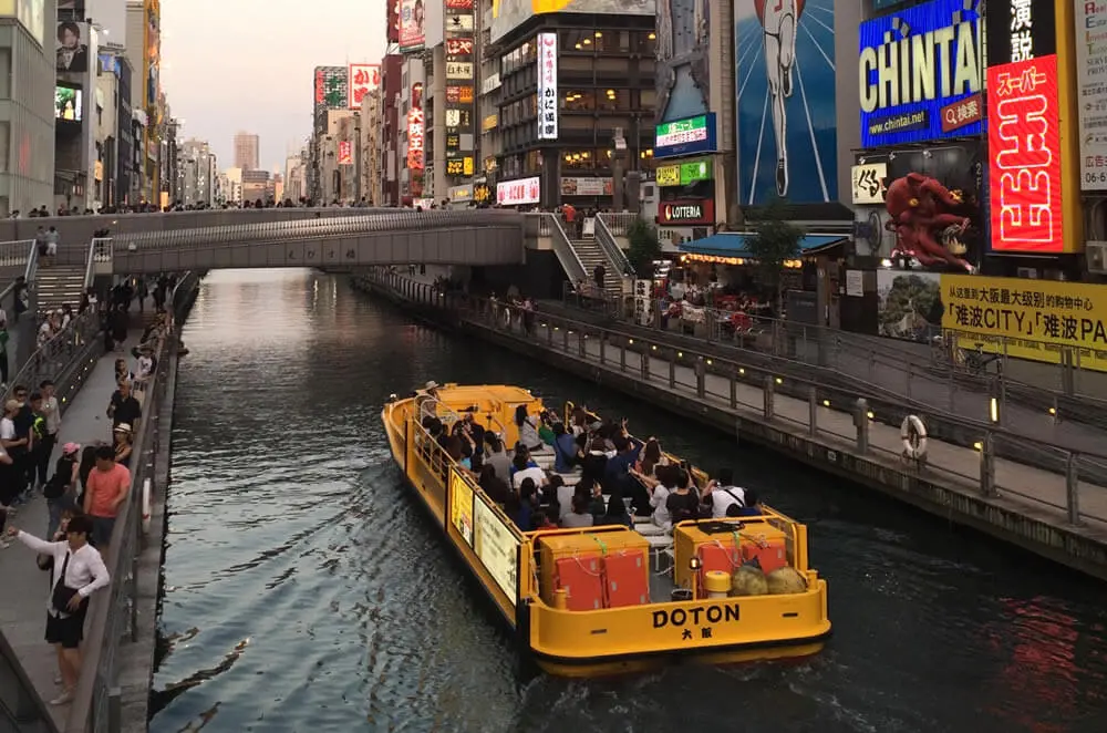 大阪景點2023｜12. 道頓堀水上觀光船（道頓堀 ）