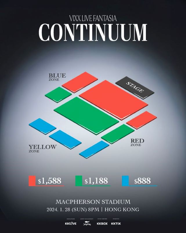 VIXX演唱會香港2024｜12.21購票連結、發售日期、門票、座位表