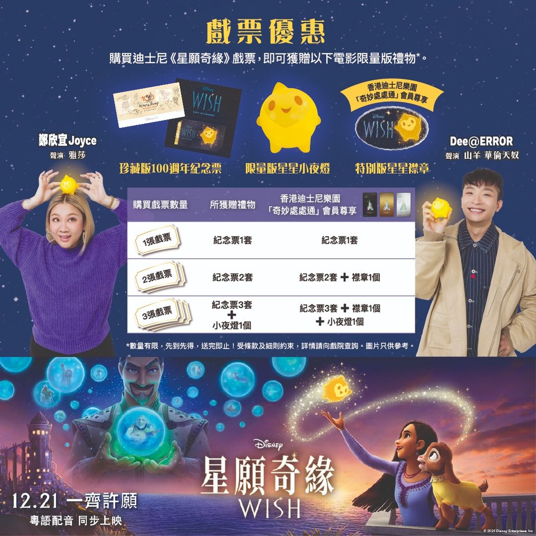 《星願奇緣》香港12.21上映！迪士尼電影劇情9大看點！優先場一覽