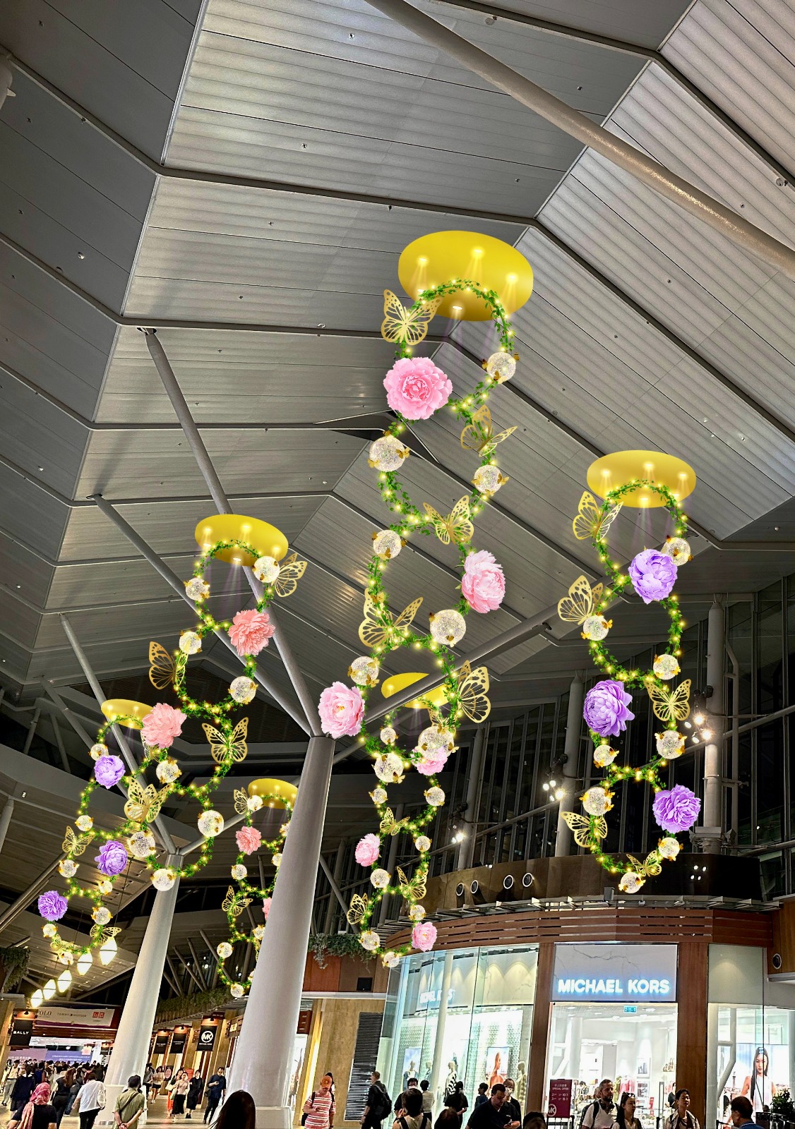 東薈城名店倉新年2024丨8大型紙花藝術、互動櫻花大道＋換利是封