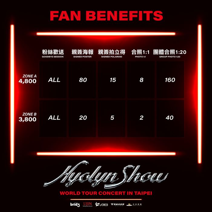 HYOLYN孝琳演唱會台北2024｜2.3購票連結、發售日期、門票、座位表